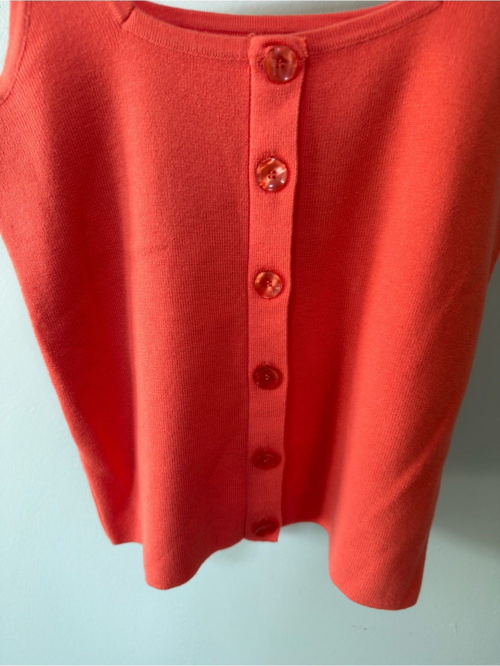 Anthropologie Women's Coral Button-Front Knit Tank Top Size XS - Picture 4 of 9